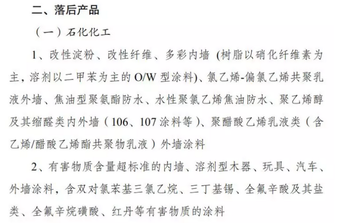 發(fā)改委發(fā)布：溶劑型涂料被列入限制名單